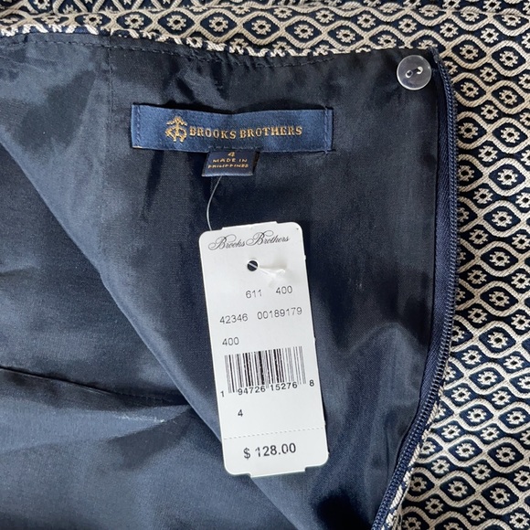 Brooks Brothers Navy Patterned Skirt - Picture 3 of 3